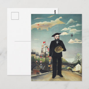 Ich selbst: Portrait & Landschaft von Henri Rousse Postkarte