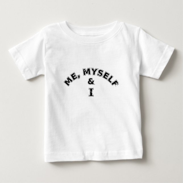 Ich selbst und ich Typografie Baby T-shirt (Vorderseite)