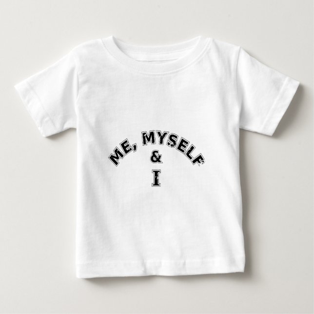Ich selbst und ich Typografie Baby T-shirt (Vorderseite)