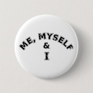 Ich selbst und ich Typografie Button