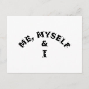 Ich selbst und ich Typografie Postkarte