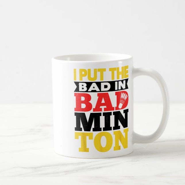 Ich setze das Böse in Badminton Shuttle Badminton  Kaffeetasse (Rechts)