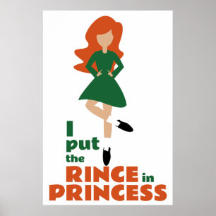 Ich setze den Rince in die Prinzessin Red Hair I Poster