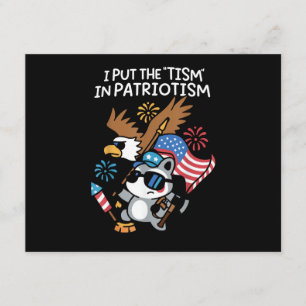 Ich setzte das Tism in Patriotismus Athletic Eagle Begleitkarte