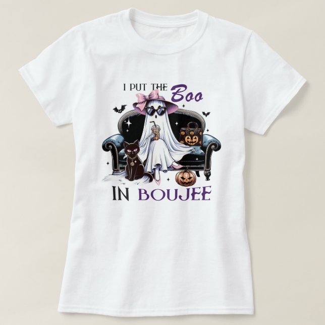 Ich setzte den Boo in den T - Shirt von Boujee Hal (Design vorne)