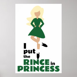 Ich setzte den Rince in Prinzessin Blond Hair Iris Poster
