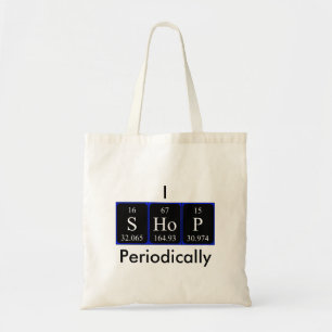 Ich Shop periodisch Tabelle Totbeutel Tragetasche