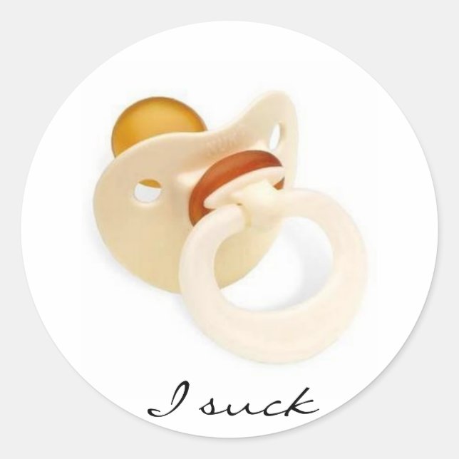 Ich sind zum Kotzen Runder Aufkleber (Vorderseite)