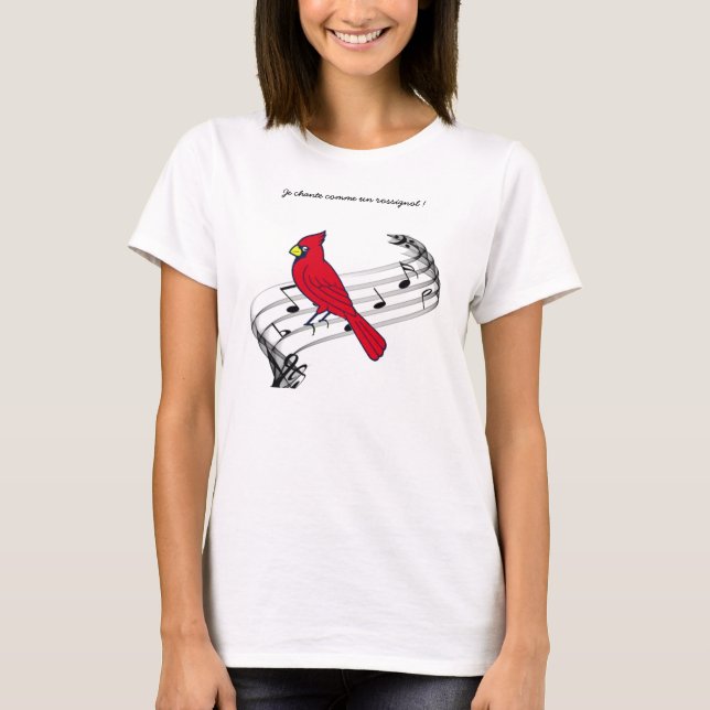 Ich singe als eine Nachtigall! T-Shirt (Vorderseite)