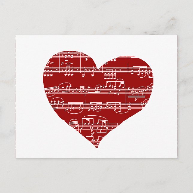 Ich singe ein Lied über Liebe Postkarte (Vorderseite)