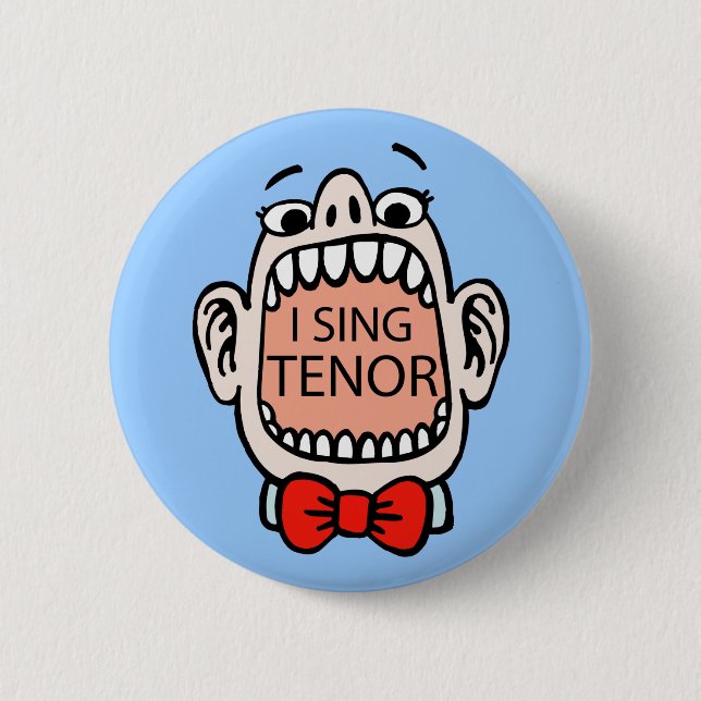 Ich singe Tenor-Knopf Button (Vorderseite)