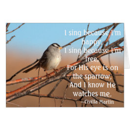 Ich singe, weil ich glücklich Sparrow bin