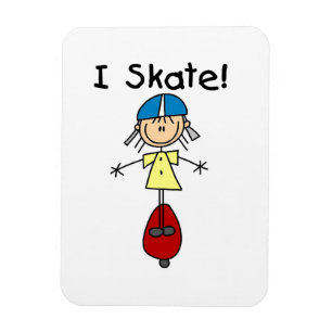 Ich Skate Skateboarding Girl Magnet