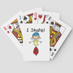 Ich Skate Skateboarding Girl Spielkarten