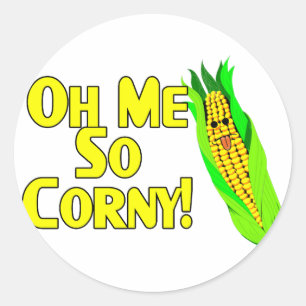 Ich so corny runder aufkleber