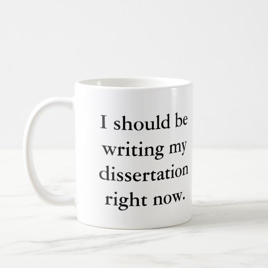 Ich sollte meine Abhandlung im Augenblick Kaffeetasse