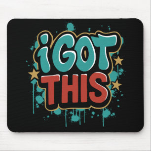 ICH SORG DAFÜR Graffiti-Style-Motiv-Typografie  Mousepad