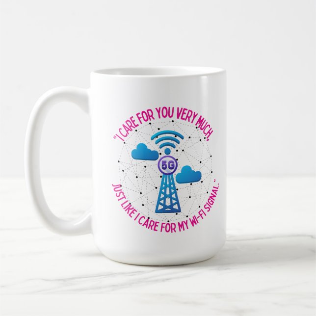 ICH SORGE NUR FÜR MEIN WIFI-SIGNAL KAFFEETASSE (Links)