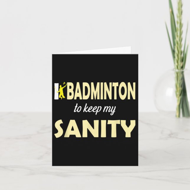 Ich spiele Badminton, um meine Nächstenliebe Behal Karte (Vorderseite)