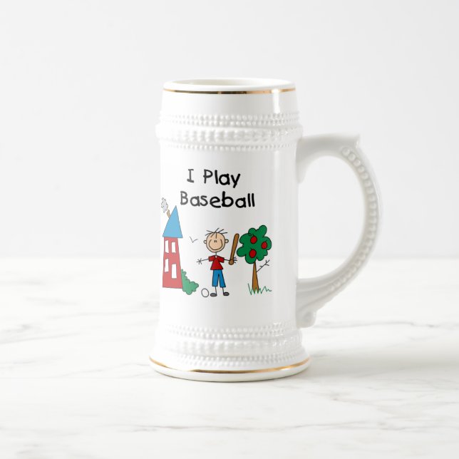 Ich spiele Baseball Bierglas (Rechts)