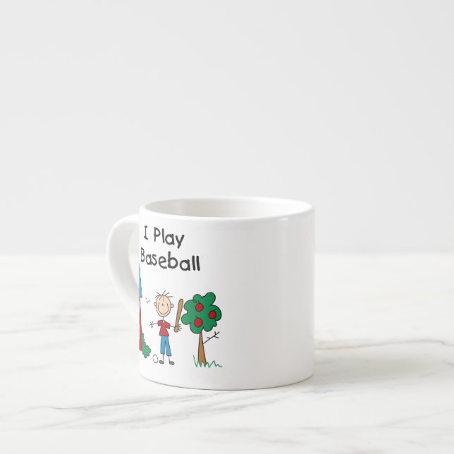 Ich spiele Baseball Espressotasse (Vorderseite Links)