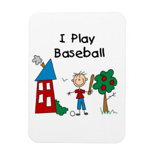 Ich spiele Baseball Magnet