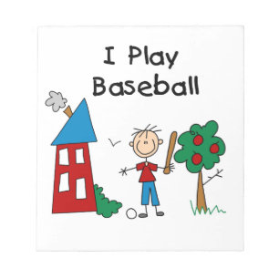 Ich spiele Baseball Notizblock
