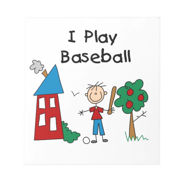 Ich spiele Baseball Notizblock (Vorderseite)
