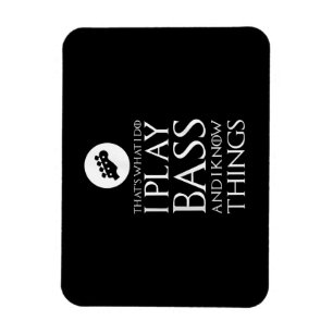 Ich spiele Bass Funny Bass Gitarre Magnet