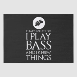 Ich spiele Bass Funny Bass Gitarre Seidenpapier