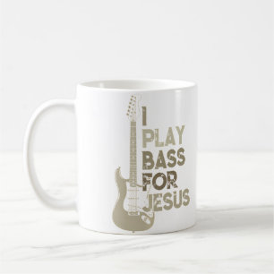 Ich spiele Bass für Jesus Christlicher Gitarrist B Kaffeetasse