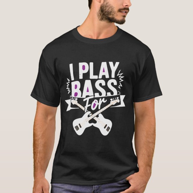 Ich spiele Bass - Minimalistisches T-Shirt für Low (Vorderseite)