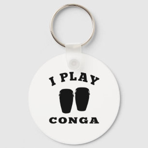 Ich spiele Conga Schlüsselanhänger