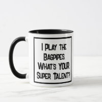 Ich spiele die Bagpipe. Was ist DEIN Super Talent?