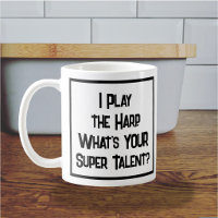Ich spiele die Harfe. Was ist DEIN Super Talent?