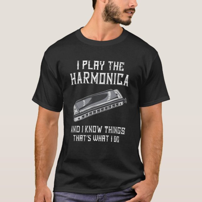 Ich spiele die Harmonika Musiker Harmoniker Harmon T-Shirt (Vorderseite)