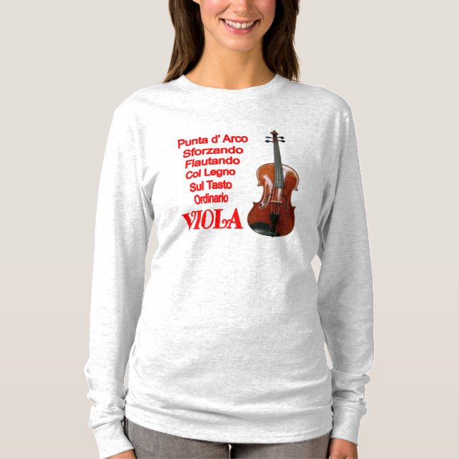 ICH SPIELE DIE VIOLA T-Shirt (Vorderseite)