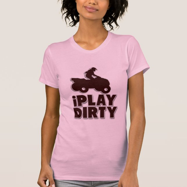 Ich spiele Dirty Funny Motocross Dirt Bike T-Shirt (Vorderseite)
