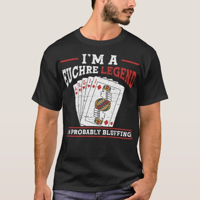 Ich spiele Euchre Card Game Euchre Player Poker Eu T-Shirt (Vorderseite)