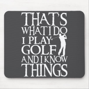 Ich spiele Golf Lustiger Golf-Zitat-Shop Uni-Erwac Mousepad