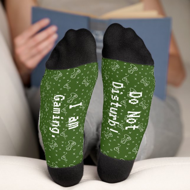 Ich spiele grüne Crew Socken (Unterseite)