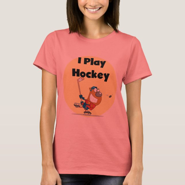 Ich spiele Hockeyschläger und Geschenke T-Shirt (Vorderseite)