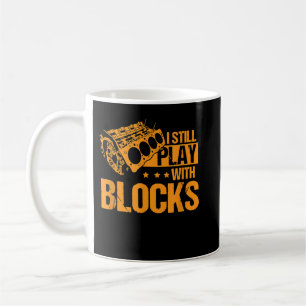 Ich spiele immer noch mit Blöcken Retro Vintag Kaffeetasse