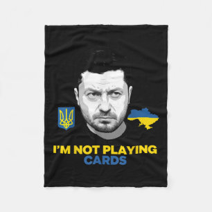 Ich spiele keine Karten für Zelensky Trump-Unterst Fleecedecke