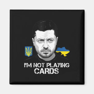 Ich spiele keine Karten für Zelensky Trump-Unterst Magnet