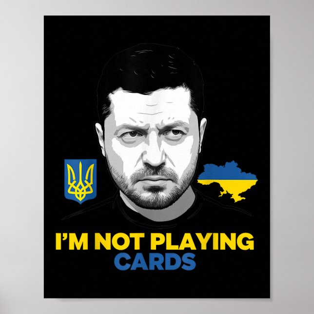 Ich spiele keine Karten für Zelensky Trump-Unterst Poster (Vorne)