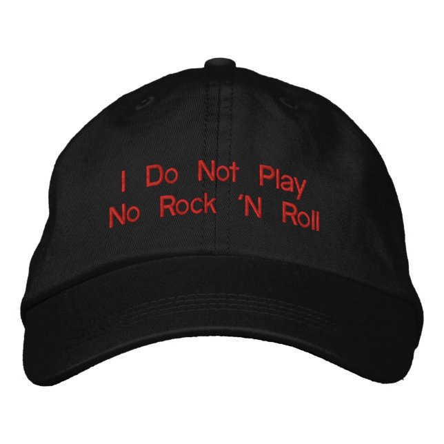 "Ich spiele keine Rock 'N Roll - verstellbarer Hut (Vorderseite)