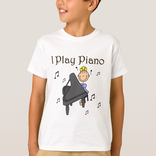 Ich spiele Klavier T - Shirt und Geschenke (Vorderseite)