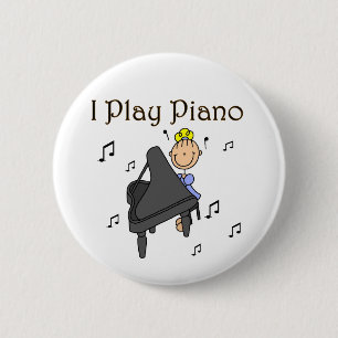 Ich spiele Klavier T-Shirts und Geschenke Button