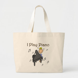 Ich spiele Klavier T-Shirts und Geschenke Jumbo Stoffbeutel